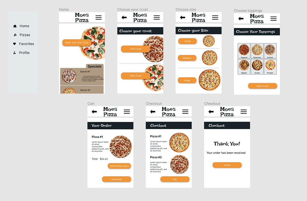 Moes Pizza App